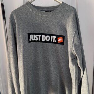 Nike Sweater Adult Just Do It Retro Crew Neck Sweatshirt Mens L